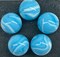 NEPTUNE Blue/White Glass Marbles 25mm (1 inch) SHOOTER Taw Lot